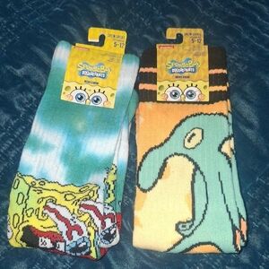 SpongeBob SquarePants Men's Casual Socks - Blue and Orange